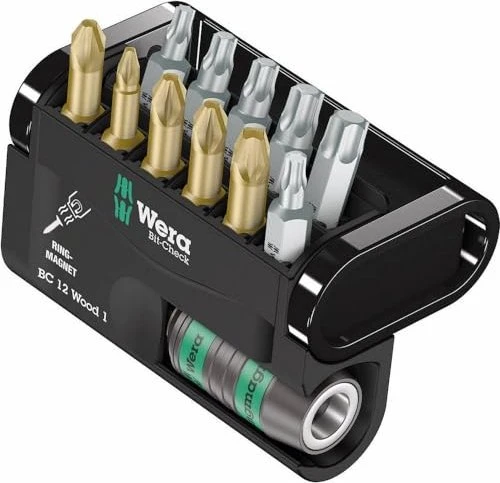 Wera Bit-Check 12 Wood 1 Bitset inkl. Werkzeugbox, 12-tlg.