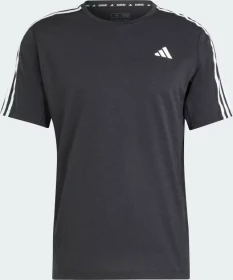 adidas Own The Run 3-Stripes Laufshirt kurzarm schwarz (Herren)