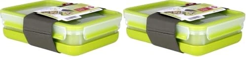 Emsa Clip&Go rechteckig Aufbewahrungsbehälter 1.2l grün