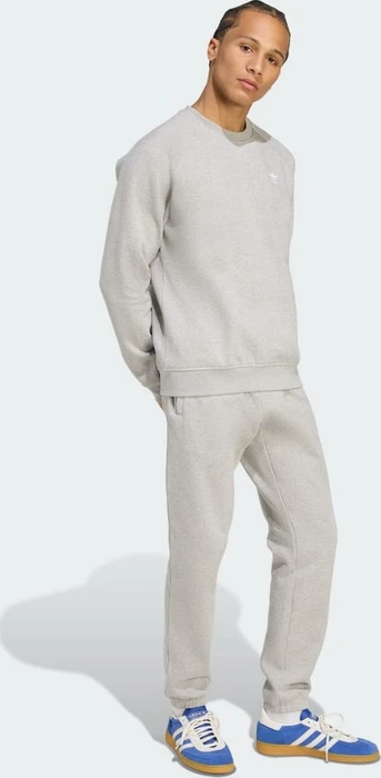 adidas Trefoil Essentials Sweatshirt medium grey heather/white (Herren)