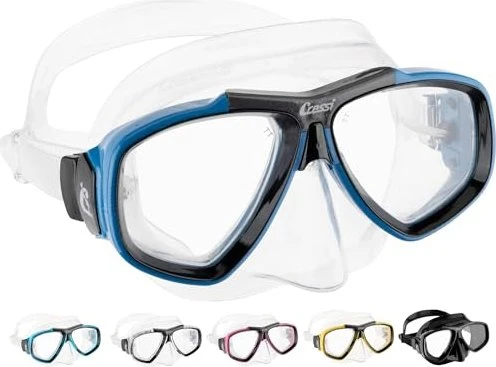 Cressi Focus Zweiglasmaske klar/schwarz/blau