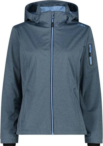CMP Zip Hood Softshell Funktionsjacke darker sky melange (Damen)