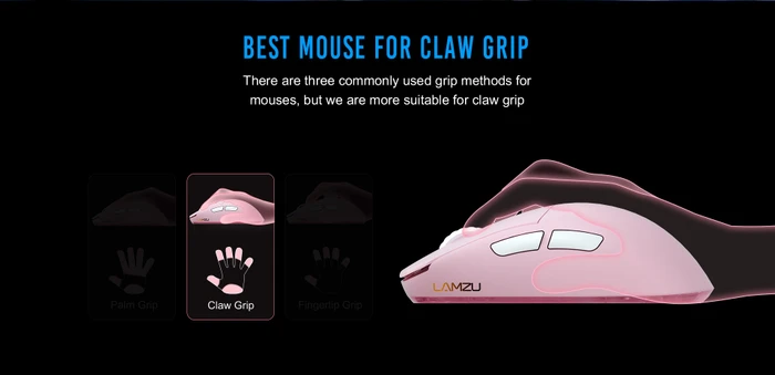 Lamzu Atlantis MINI Champion Edition Wireless Gaming Mouse Pink, USB