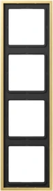 Jung Serie LS 990 Rahmen 4-fach, messing classic