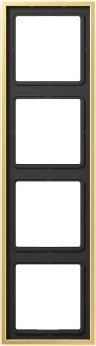 Jung Serie LS 990 Rahmen 4-fach, messing classic