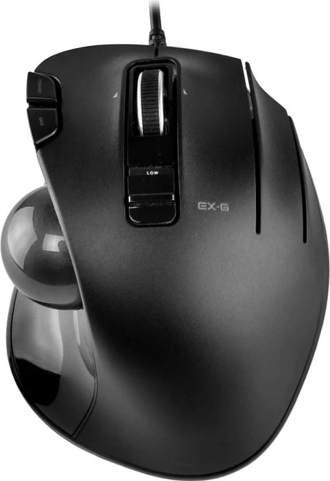 Elecom EX-G M-XT3URBK Trackball schwarz, Rechtshänder, USB-A
