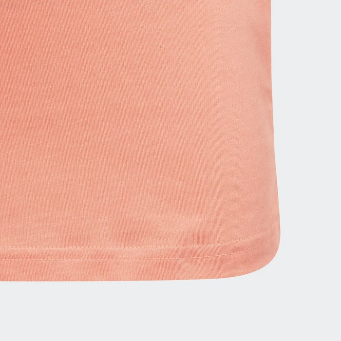 adidas Essentials Linear Logo Cotton Slim Fit T-Shirt kurzarm semi coral fusion/white (Junior)