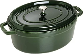 Zwilling Staub Cocotte Schmortopf oval 40x33cm 6.7l basilikumgrün