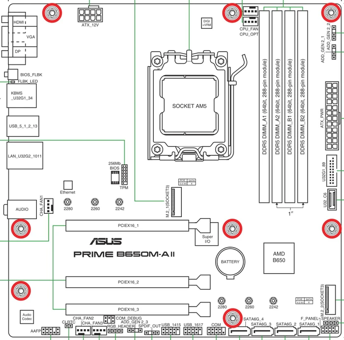 ASUS Prime B650M-A II (AMD AM5)