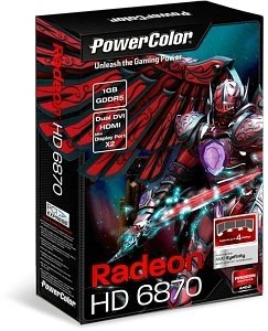 PowerColor Radeon HD 6870, 1GB GDDR5, 2x DVI, HDMI, 2x mDP