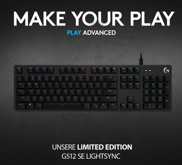 Logitech G512 SE Lightsync RGB, LEDs RGB, GX-BLUE, USB, DE