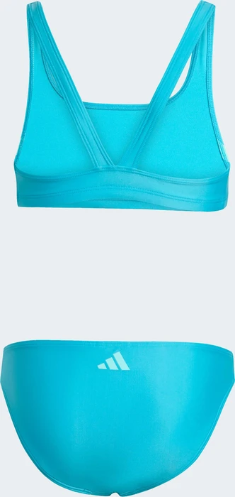 adidas 3-Streifen V-Back Bikini-Set lucid cyan/flash aqua (Junior)