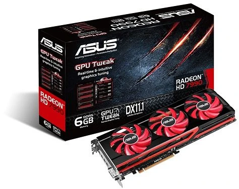 ASUS Radeon HD 7990 [Malta XT], HD7990-6GD5, 2x 3GB GDDR5, DVI, 4x mDP