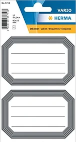 Herma Buchetiketten neutral grauer Rand, 78x53mm, mehrfarbig, 6 Blatt (12 Etiketten)