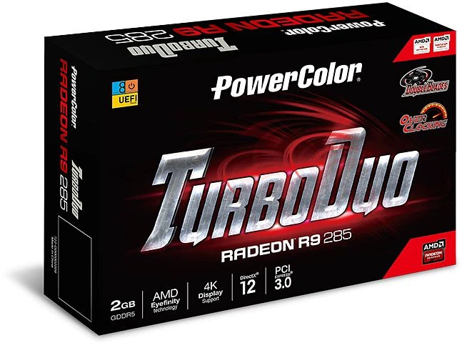 PowerColor Radeon R9 285 TurboDuo OC, 2GB GDDR5, 2x DVI, HDMI, DP