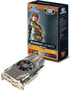 Sapphire Radeon HD 6870, 1GB GDDR5, 2x DVI, HDMI, DP, lite retail