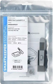 SmartKeeper HDMI Portblocker, Essential Mini, HMD04, inkl. Mini Port Lock Key, grau, 4er-Pack