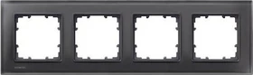 Siemens DELTA miro Glas Rahmen 4-Fach, schwarz