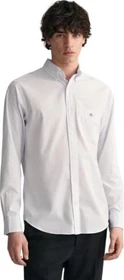 Gant Regular Fit Classic Banker Stripe Popeline Hemd langarm light blue (Herren)