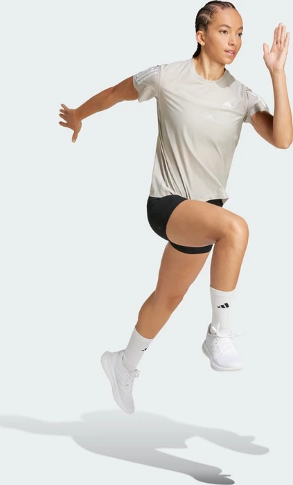 adidas Own The Run Laufshirt kurzarm beige (Damen)