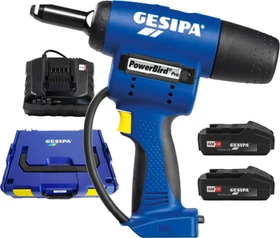Gesipa PowerBird Pro Gold Edition CAS Akku-Blindniet-Setzgerät inkl. L-Boxx + 2 Akkus 2.0Ah