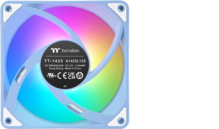 Thermaltake CT140 EX ARGB Sync Reverse Hydrangea Blue, blau/weiß, 140mm, 3er-Pack