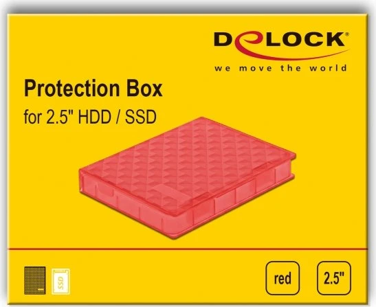 DeLOCK Protection Box for 2.5" HDD, 2.5", rot