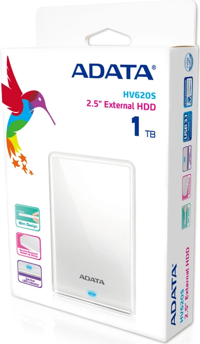 ADATA HV620S, weiß, 1TB, USB 3.0 Micro-B