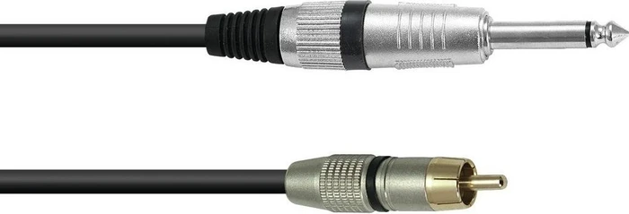Omnitronic Adapterkabel RCA/Klinke 0.9m schwarz