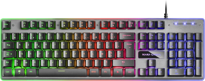 Mars Gaming MK220W, grau, LEDs RGB, USB, FR