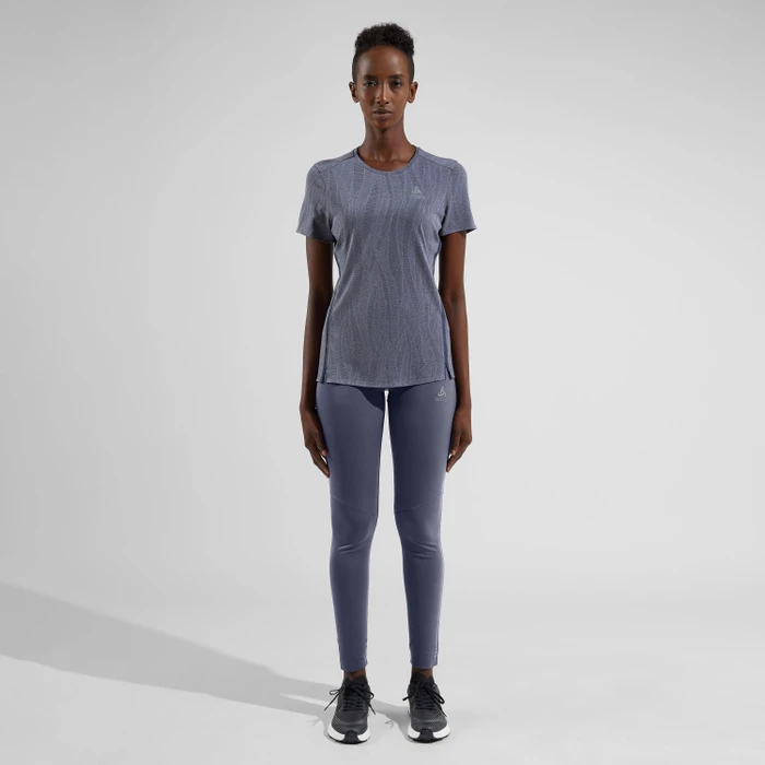 Odlo Zeroweight Engineered Chill-Tec Funktionsshirt kurzarm folkstone gray melange (Damen)