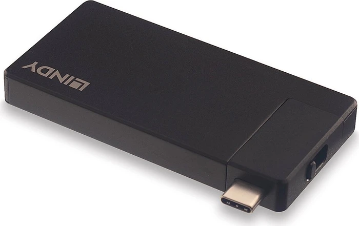 Lindy DST-Micro Dockingstation, Multiport-Adapter, USB-C 3.0 [Stecker]