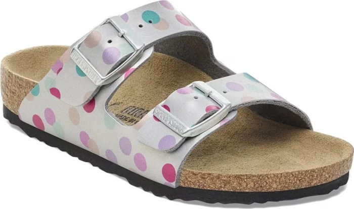 Birkenstock Arizona Birko-Flor electric metallic dots silver (Junior)