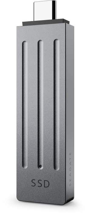 Seagate Ultra Compact SSD +Rescue 1TB dunkelgrau, USB-C, USB 3.2 Gen 2×1
