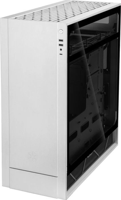 SilverStone Alta F1 Silver, silber, Glasfenster