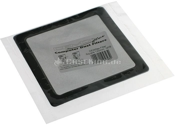 DEMCiflex Staubfilter 120mm quadratisch schwarz/schwarz