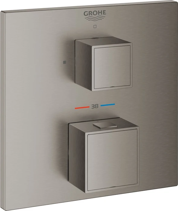 Grohe Grohtherm Cube Thermostat-Brausearmatur hard graphite gebürstet