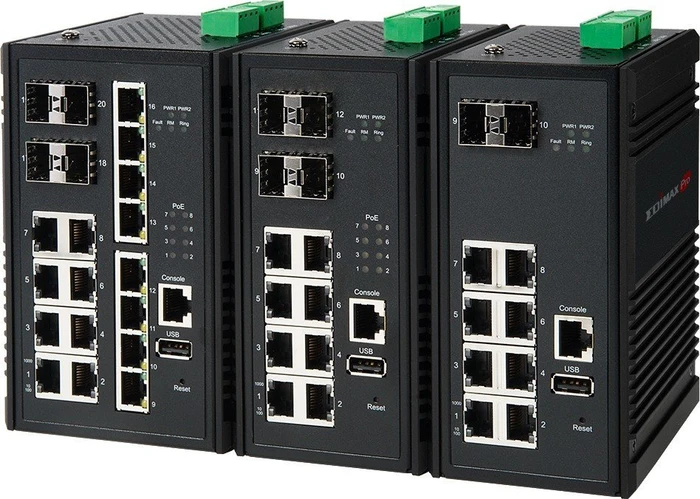 Edimax Pro IGS-5 Industrial Railmount Gigabit Managed Switch, 16x RJ-45, 4x SFP, 240W PoE+