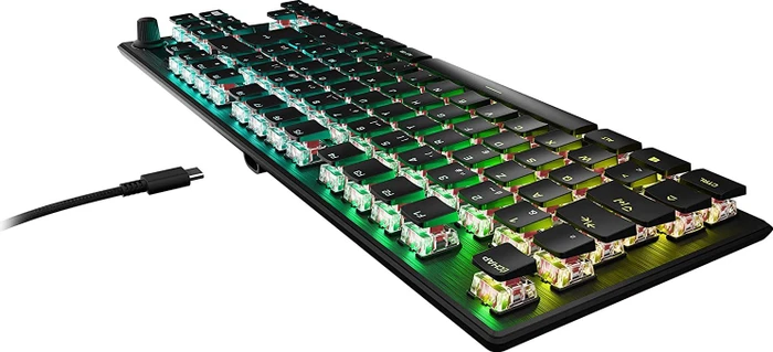 Roccat Vulcan TKL Pro, LEDs RGB, schwarz, Titan Optical Linear, USB, FR