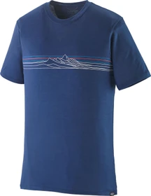 Patagonia Capilene Cool Merino Graphic Funktionsshirt kurzarm strata stripe: clement blue (Herren)