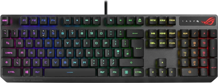 ASUS ROG RX PBT Doubleshot Keycap Set, Kunststoff (PBT), schwarz, 123 Tasten, ISO-UK, ANSI-US