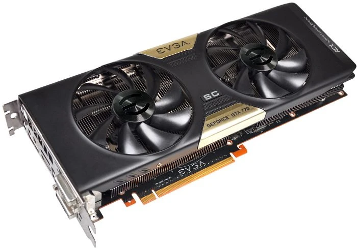 EVGA GeForce GTX 770 Superclocked ACX Cooler, 4GB GDDR5, 2x DVI, HDMI, DP
