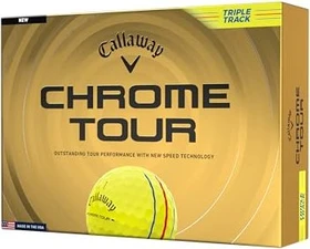 Callaway Chrome Tour Triple Track Golfbälle gelb, 12 Stück