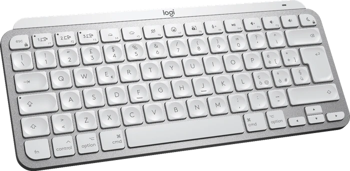 Logitech MX Keys Mini for Mac, LEDs weiß, Logi Bolt, Pale Gray, weiß/grau, USB/Bluetooth, IT