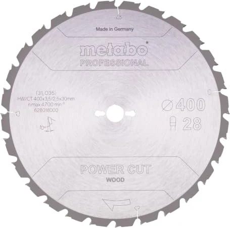 Metabo Power Cut Kreissägeblatt 28Z, 400x2.5x30mm, 1 Stück