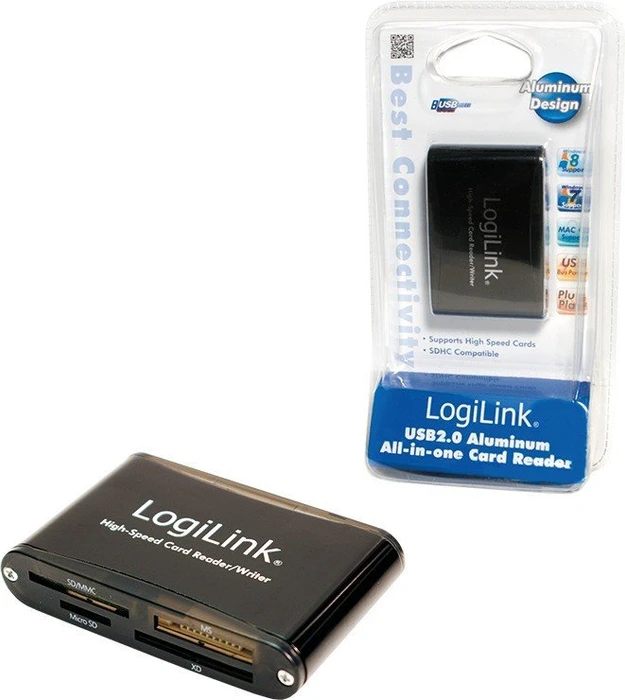 LogiLink Multi-Slot-Cardreader, USB 2.0 Mini-B [Buchse]
