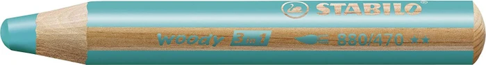 STABILO Woody 3in1 Wachsmalstift türkis (880/470)