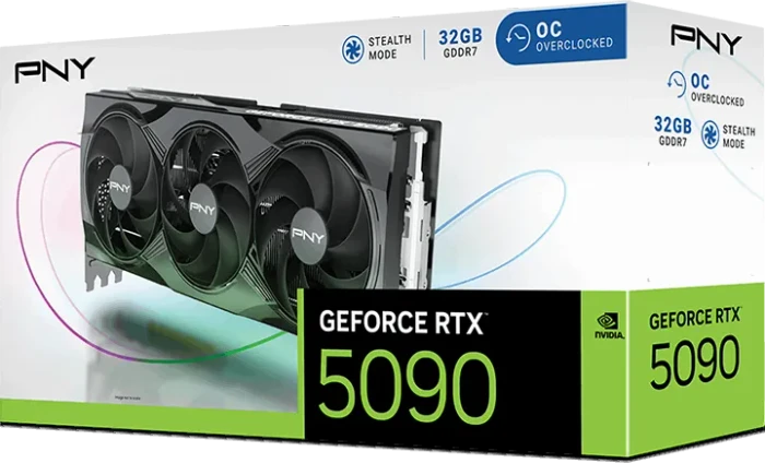 PNY GeForce RTX 5090 Overclocked Triple Fan, 32GB GDDR7, HDMI, 3x DP