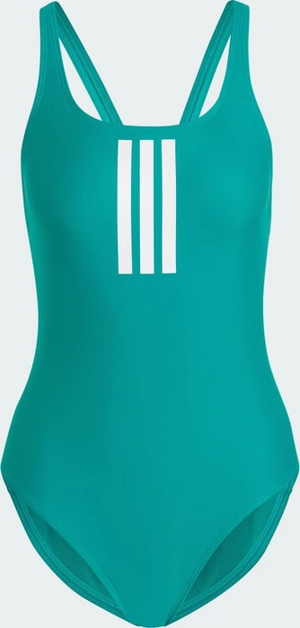 adidas 3-Streifen V-Back Badeanzug equipment green/white (Damen)