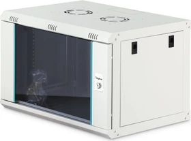 Digitus Dynamic-N Serie 19" Wandgehäuse 7HE, unmontiert, Sicherheitsglastür, IP2X, RAL 7035, 450mm tief